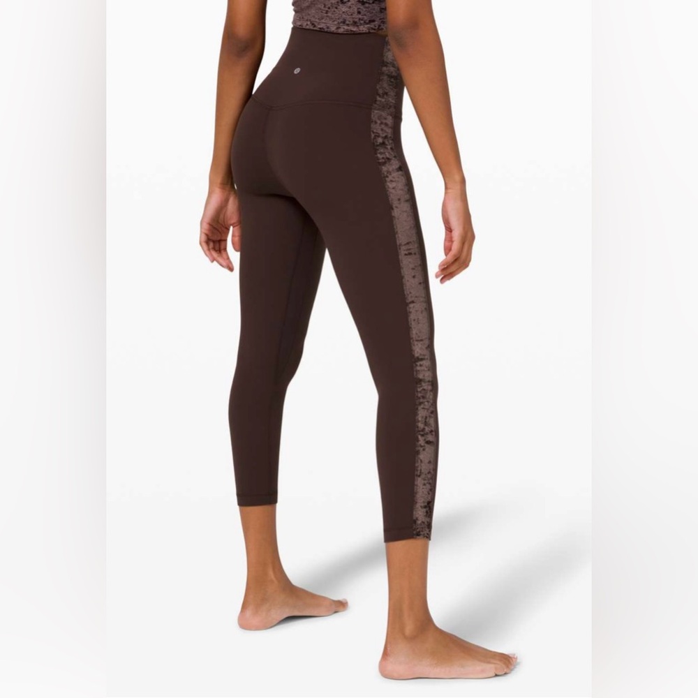 Lululemon Align High Rise Leggings Crushed Velvet French Press Size 8 - 23” Crop